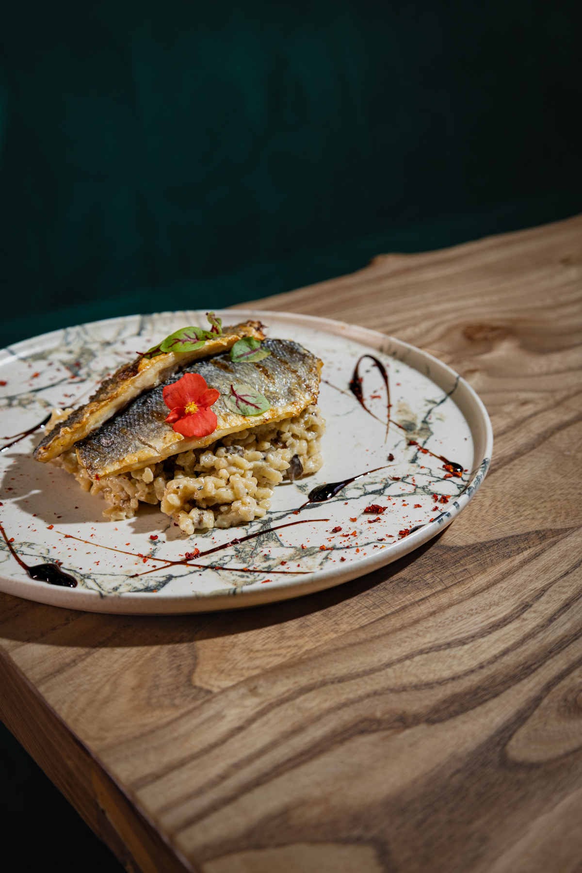 Сибас с ризотто