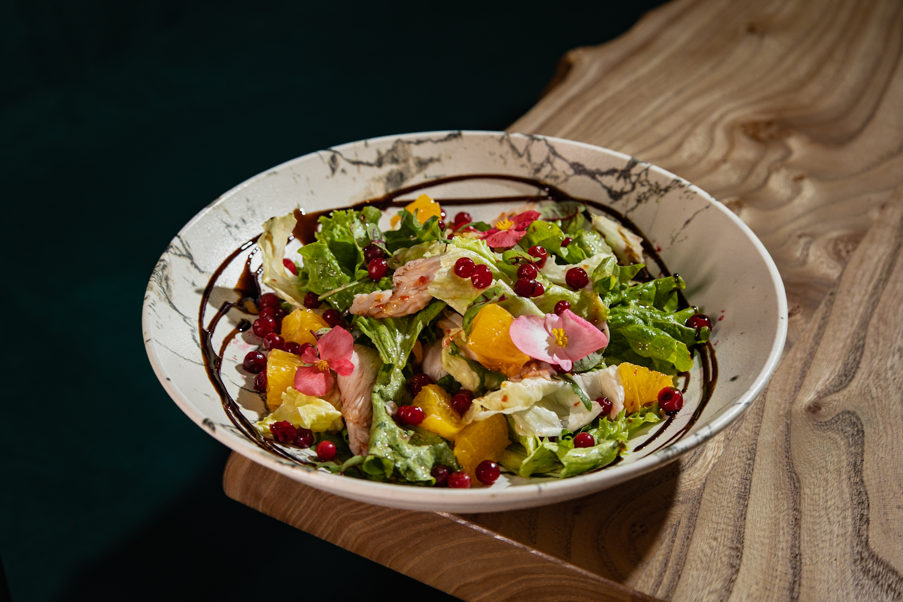 Салат с индейкой и апельсином